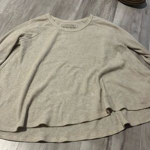 free people cardigan sweater flowy bottom oversized off white cream color